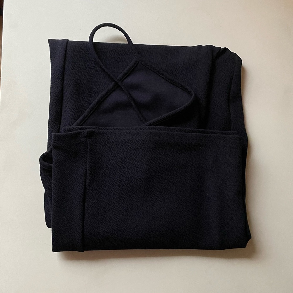 Navy Jumpsuit One Shoulder